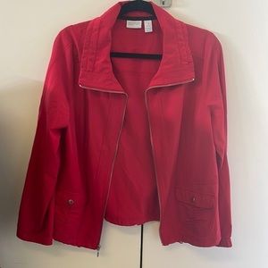 Chico’s Zenergy red jacket. Chico’s size 1 or women’s size 8.